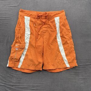 Nike Board Short Men 36 Orange Nylon Beach Swim Weekend Vacation 11' Inseam.